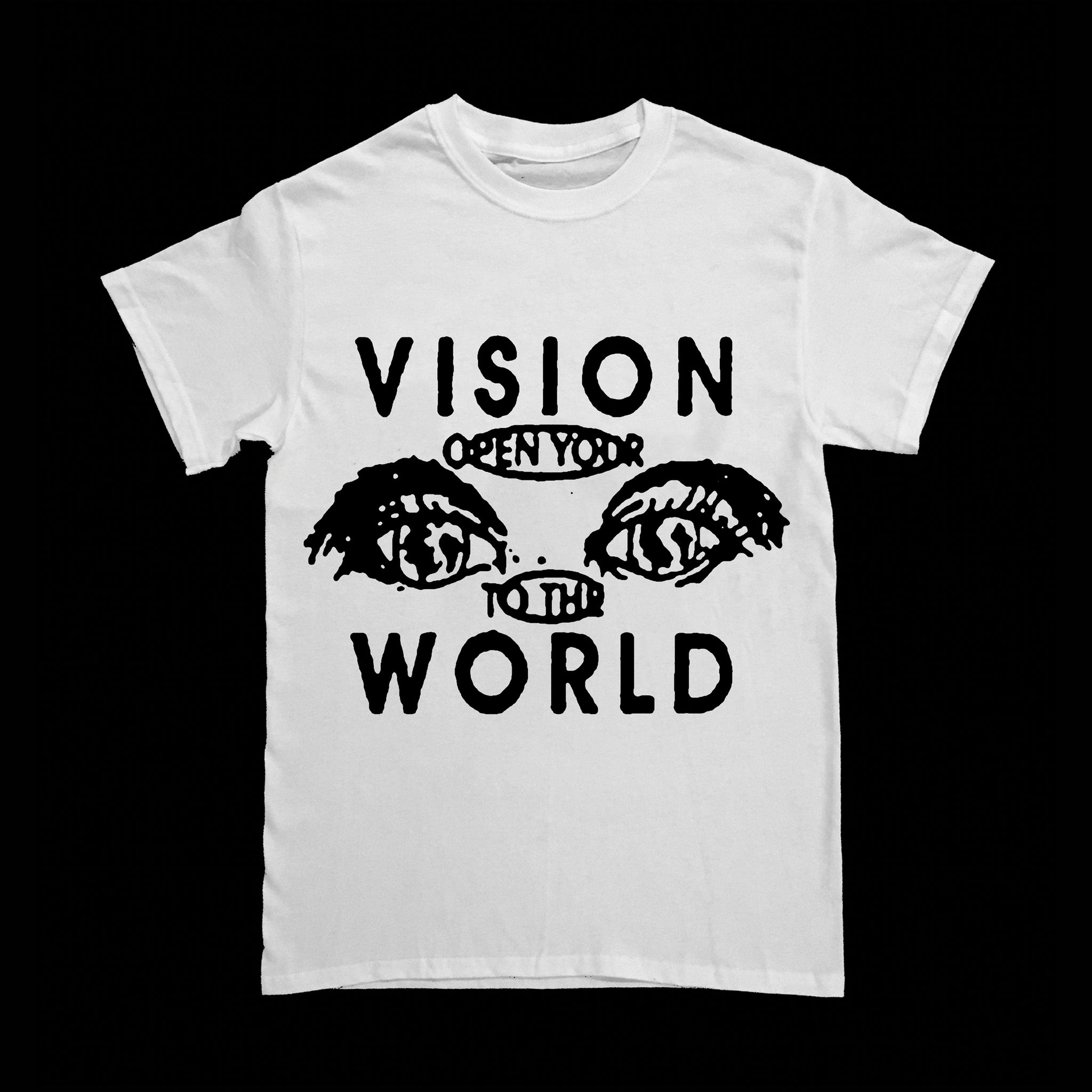 "Open Your Eyes to the World" T-shirt by Jen Shear