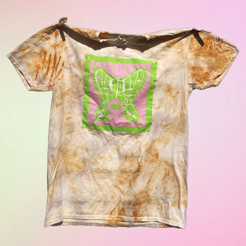 LIMITED EDITION : 'SiQ Butterfly' T-Shirt by Somer Stampley, dyed by Dove ER* - #1, Size L