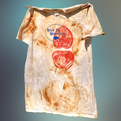 LIMITED EDITION : 'Sick in Quarters' T-shirt by Mira Moore, dyed by Dove ER* - #1, Size XL