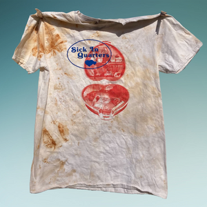 LIMITED EDITION : 'Sick in Quarters' T-shirt by Mira Moore, dyed by Dove ER* - #2, Size L