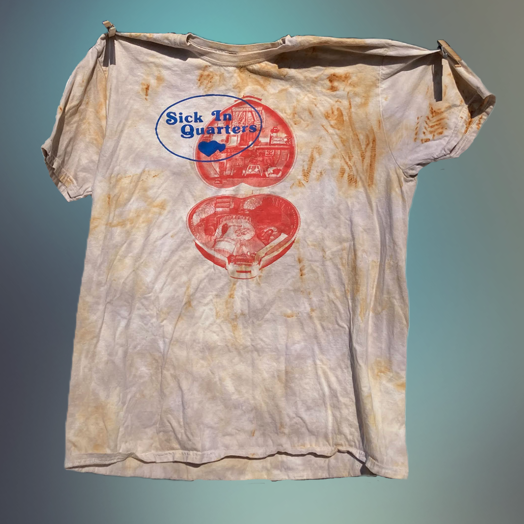 LIMITED EDITION : 'Sick in Quarters' T-shirt by Mira Moore, dyed by Dove ER* - #3, Size XL
